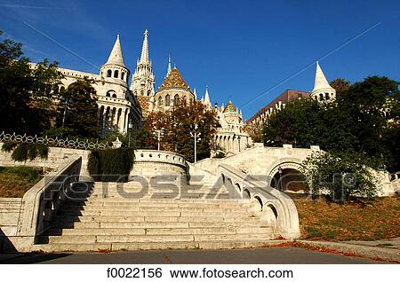 Hungary, Budapest, Fishermen's Bastion and Matthias Church View Large Photo Image Stock Photograph - Hungary, Budapest, Fishermen's Bastion and Matthias Church. Fotosearch