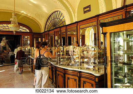 Hungary, Budapest, Gerbeaud Cafe, indoor View Large Photo Image Picture - Hungary, Budapest, Gerbeaud Cafe, indoor. Fotosearch