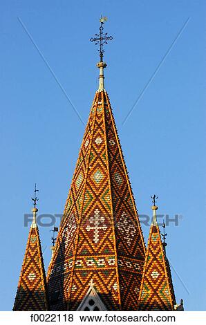 Hungary, Budapest, Matthias Church View Large Photo Image Stock Photo - Hungary, Budapest, Matthias Church. Fotosearch