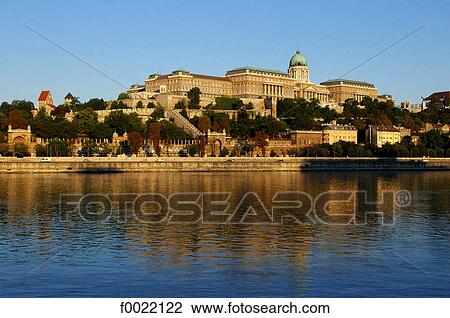 Stock Image - Hungary, Budapest, the Danube and the royal castle. Fotosearch
