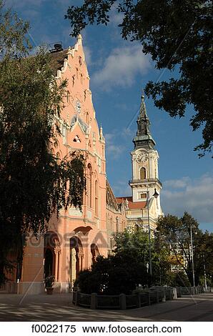 Hungary, Kecskemét, City hall and great chuch View Large Photo Image Stock Photography - Hungary, Kecskemét, City hall and great chuch. Fotosearch