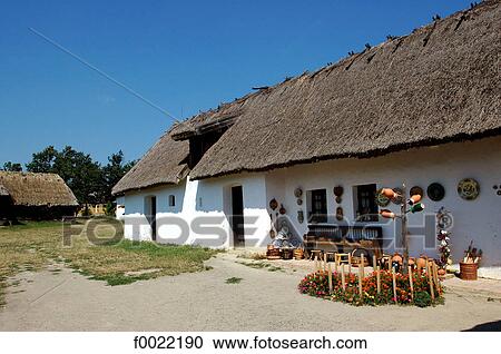 Hungary, Skanzen, traditional dwelling View Large Photo Image Stock Image - Hungary, Skanzen, traditional dwelling. Fotosearch