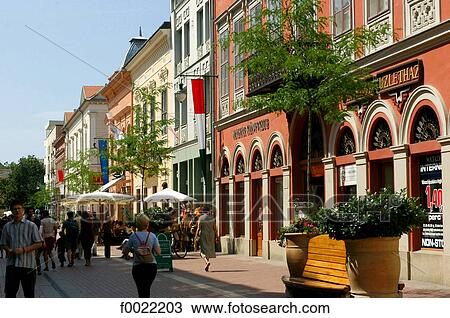 Hungary, Szeged, Karasz Utca Street View Large Photo Image Stock Image - Hungary, Szeged, Karasz Utca Street. Fotosearch