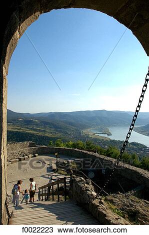Stock Image - Hungary, Visegrad, castle, Danube view. Fotosearch
