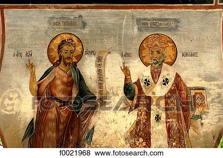 Stock Photo - Bulgaria, Batchkovo, monastery, mural. Fotosearch