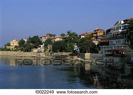 Bulgaria, Nesebar, seafront View Large Photo Image Stock Photo - Bulgaria, Nesebar, seafront. Fotosearch
