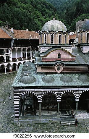 Stock Photograph - Bulgaria, Rila, monastery. Fotosearch