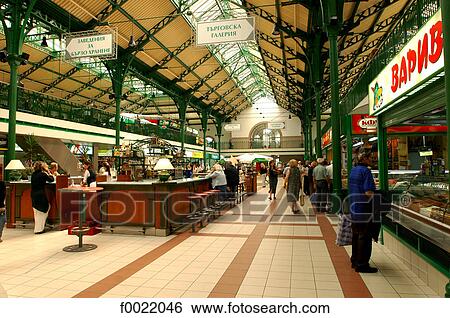 Stock Photograph - Bulgaria, Sofia, Halite Market Hall. Fotosearch