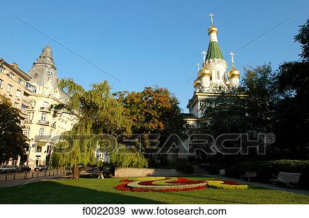 Stock Photo - Bulgaria, Sofia, Saint Nicholas Russian Church. Fotosearch