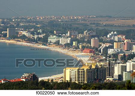 Stock Image - Bulgaria, Sunny Beach, shores of the Black Sea . Fotosearch