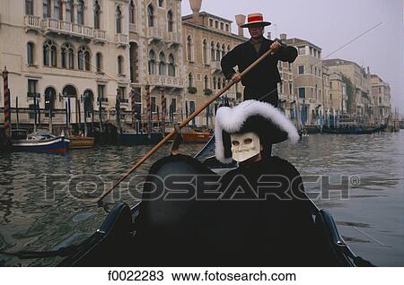 Stock Image - Italy, Venice, Carnival mask. Fotosearch