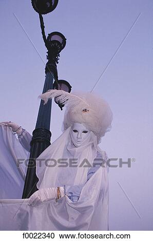 Stock Image - Italy, Venice, Carnival mask. Fotosearch