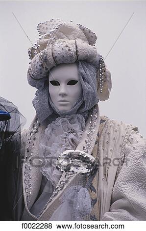 Stock Photo - Italy, Venice, Carnival mask. Fotosearch