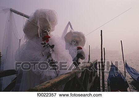 Stock Photo - Italy, Venice, Carnival mask. Fotosearch