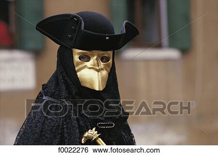 Stock Photograph - Italy, Venice, Carnival mask. Fotosearch