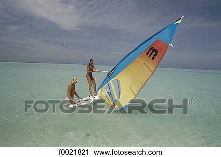 Stock Image - Models in Maldives. Fotosearch