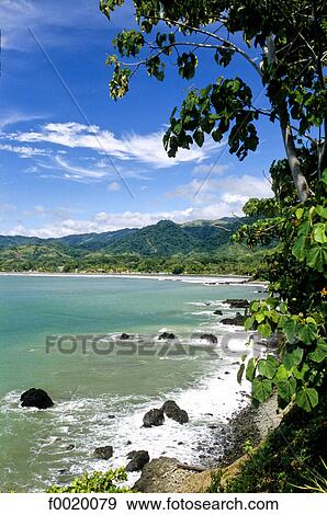 Costa Rica, Pacific coast, beach View Large Photo Image Stock Photo - Costa Rica, Pacific coast, beach. Fotosearch