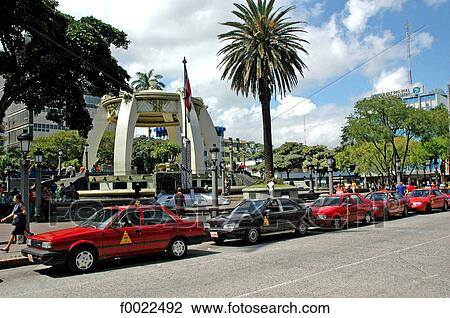 Costa Rica, San José, downtown, red cabs View Large Photo Image Stock Image - Costa Rica, San José, downtown, red cabs. Fotosearch