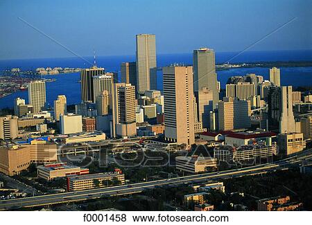Stock Photo - Florida, General view of Miami. Fotosearch