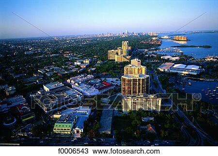Florida, Miami, aerial view View Large Photo Image Stock Image - Florida, Miami, aerial view. Fotosearch