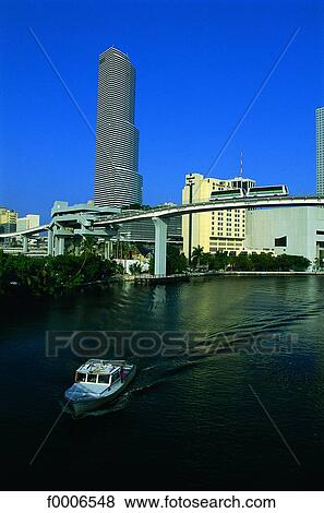 Florida, Miami, buildings and boats View Large Photo Image Stock Photo - Florida, Miami, buildings and boats. Fotosearch