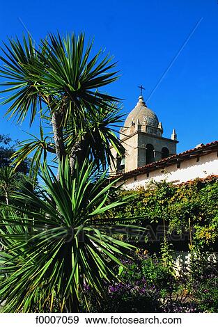 California, Carmel, San Carlos Spanish Mission View Large Photo Image Stock Photo - California, Carmel, San Carlos Spanish Mission. Fotosearch