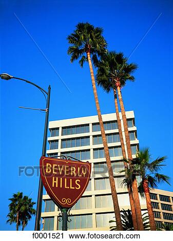 Stock Image - California, Los Angeles, Beverly Hills, surroundings of Wilshire blvd. Fotosearch