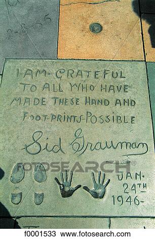 California, Los Angeles, handprints of Mann's Chinese Theater founder on Hollywood blvd View Large Photo Image Stock Image - California, Los Angeles, handprints of Mann's Chinese Theater founder on Hollywood blvd . Fotosearch