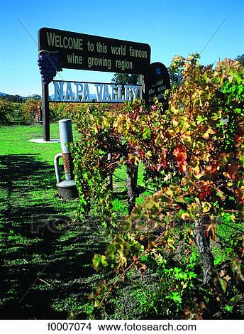 California, Napa Valley, welcome sign View Large Photo Image Picture - California, Napa Valley, welcome sign. Fotosearch