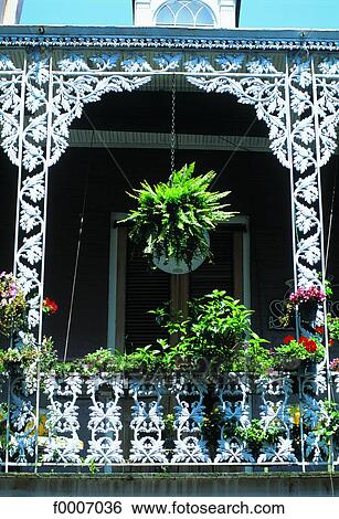 Louisiana, New Orleans, flowered balcony View Large Photo Image Stock Photograph - Louisiana, New Orleans, flowered balcony. Fotosearch