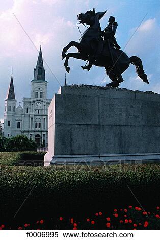 Louisiana, New Orleans, Jackson Square View Large Photo Image Stock Photography - Louisiana, New Orleans, Jackson Square. Fotosearch