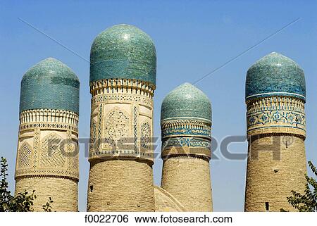 Uzbekistan, Bukhara, Chor Minor Mosque View Large Photo Image Stock Photograph - Uzbekistan, Bukhara, Chor Minor Mosque. Fotosearch