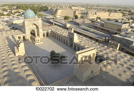 Uzbekistan, Bukhara, Kalyan Mosque from the minaret View Large Photo Image Stock Image - Uzbekistan, Bukhara, Kalyan Mosque from the minaret. Fotosearch