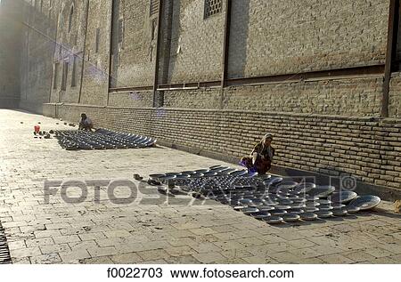 Uzbekistan, Bukhara, selling plates View Large Photo Image Stock Image - Uzbekistan, Bukhara, selling plates. Fotosearch