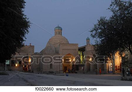Uzbekistan, Bukhara, Toki Sarrafon bazaar by night, shopping arcades View Large Photo Image Stock Image - Uzbekistan, Bukhara, Toki Sarrafon bazaar by night, shopping arcades. Fotosearch