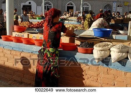 Uzbekistan, Khiva, Dekhon bazaar View Large Photo Image Stock Photo - Uzbekistan, Khiva, Dekhon bazaar. Fotosearch