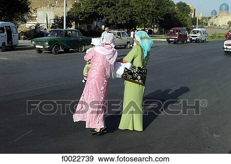 Stock Photo - Uzbekistan, Samarkand, Usbek women. Fotosearch