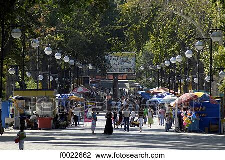 Uzbekistan, Tashkent, pedestrianized street Sayilgoh View Large Photo Image Stock Image - Uzbekistan, Tashkent, pedestrianized street Sayilgoh. Fotosearch