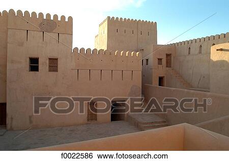 Stock Photograph - Oman, Nizwa, the fort. Fotosearch