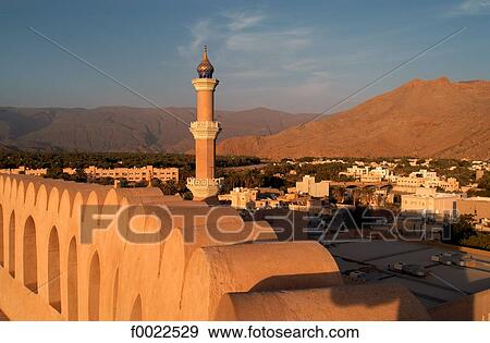 Stock Photo - Oman, Nizwa, view from the fort. Fotosearch