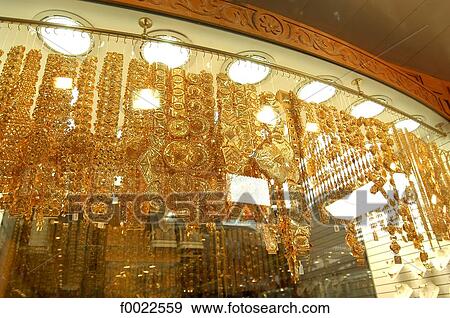 United Arab Emirates, Dubai, gold souk, shop window View Large Photo Image Stock Photo - United Arab Emirates, Dubai, gold souk, shop window. Fotosearch