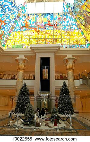 Stock Photography - United Arab Emirates, Dubai, shopping center, luxuous indoor. Fotosearch