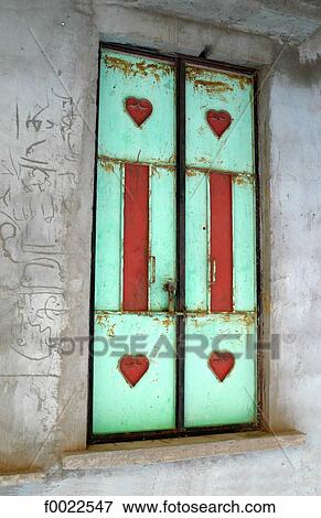Stock Photo - United Arab Emirates, Dubai, typical painted window. Fotosearch