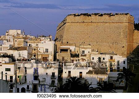 Spain, Balearic Islands, Ibiza, Dalt Vila View Large Photo Image Stock Photography - Spain, Balearic Islands, Ibiza, Dalt Vila. Fotosearch