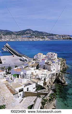 Spain, Balearic Islands, Ibiza, Sa Penya, old fishermen district View Large Photo Image Stock Image - Spain, Balearic Islands, Ibiza, Sa Penya, old fishermen district. Fotosearch