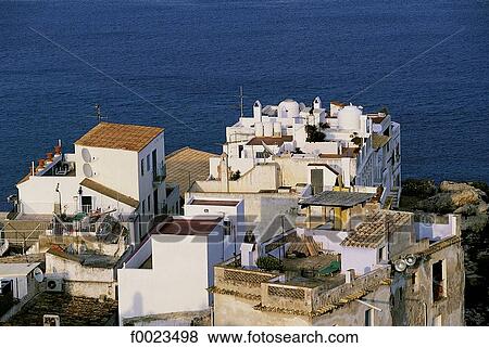 Spain, Balearic Islands, Ibiza, Sa Penya, old fishermen district View Large Photo Image Stock Photo - Spain, Balearic Islands, Ibiza, Sa Penya, old fishermen district. Fotosearch