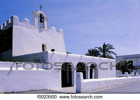 Spain, Balearic Islands, Ibiza, San Jorge's church View Large Photo Image Stock Image - Spain, Balearic Islands, Ibiza, San Jorge's church. Fotosearch