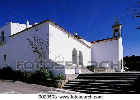 Spain, Balearic Islands, Ibiza, San Juan Bautista's church View Large Photo Image Stock Image - Spain, Balearic Islands, Ibiza, San Juan Bautista's church. Fotosearch
