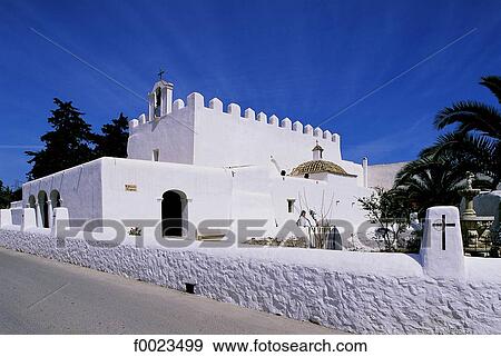 Spain, Balearic Islands, Ibiza, San Jorge's church View Large Photo Image Stock Photo - Spain, Balearic Islands, Ibiza, San Jorge's church. Fotosearch