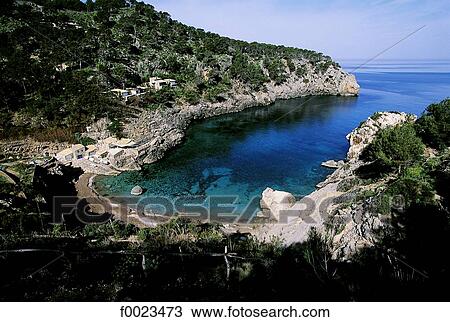Stock Image - Spain, Balearic Islands, Majorca, Deia, creek. Fotosearch